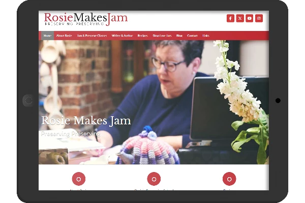 Rosie Makes Jam  wordpress web site develpoment for Oakahm Rutland small business
